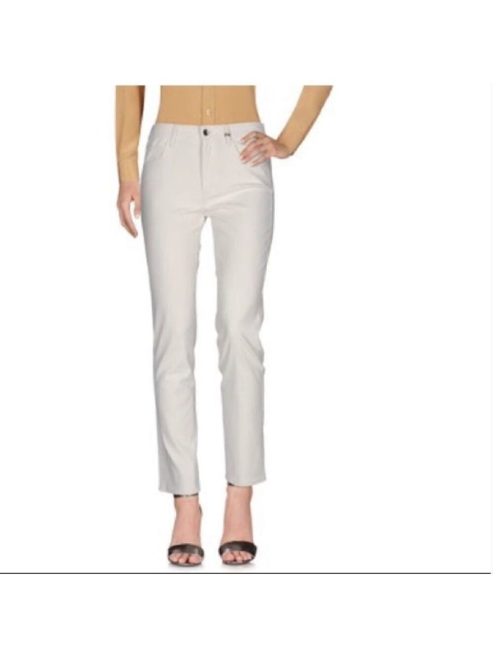 Helmut Lang White Casual Straight Leg Pants